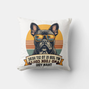 Retro Franse Bulldog Zonnebril Mijn Werk Is Om Te Kussen