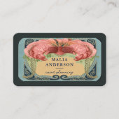  Retro Franse Floral Art Nouveau Lijst Visitekaartje (Voorkant)