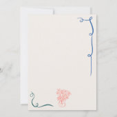 Retro Franse hand getekend geïllustreerd Sweet 16 Kaart (Achterkant)