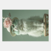  Retro Franse Katten Decoupage Inpakpapier Vel (Voorkant 2)