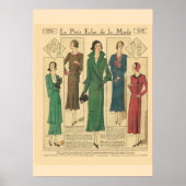 Retro Franse Mode 1931 Poster (Voorkant)