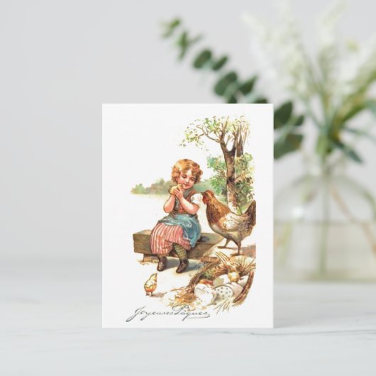  Retro Franse Paas Kaart (Staand voorkant)