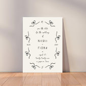 Retro Franse Speelse Boog Frame Trouw Handgeschrif Save The Date