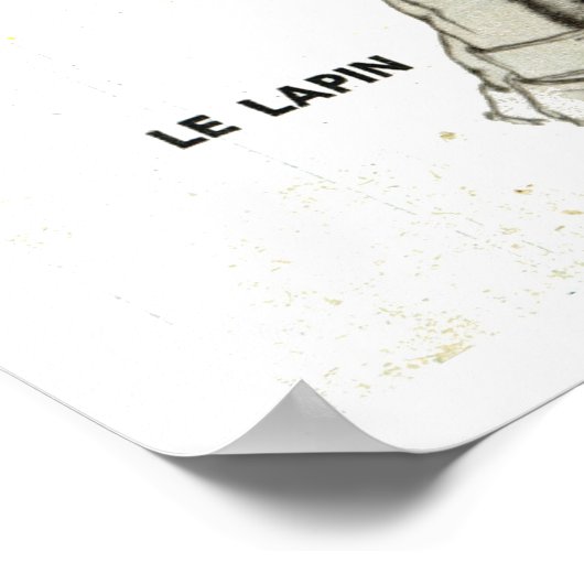 Retro  Franse vormen voor schaduwpoppen Poster (Hoek)