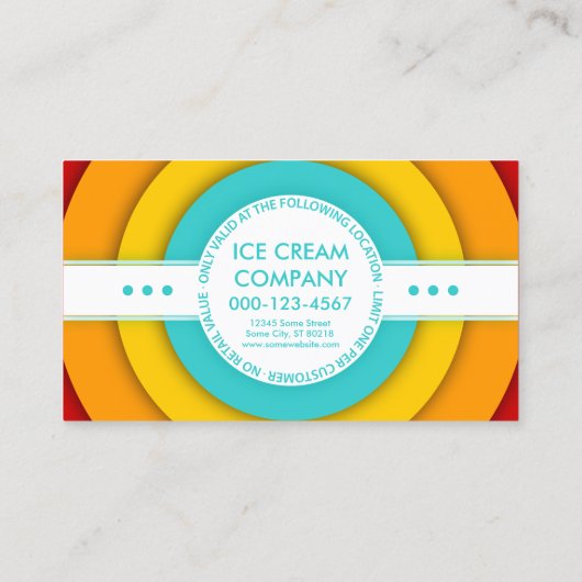 retro FREE ICE CREAM CONE coupon (Achterkant)
