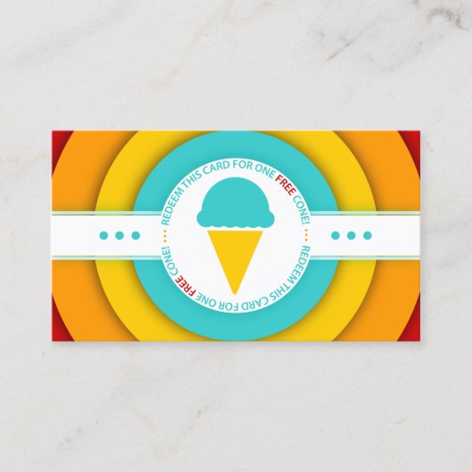 retro FREE ICE CREAM CONE coupon (Voorkant)
