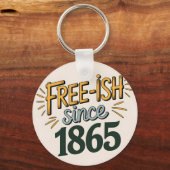 Retro Free-ish sinds 1865 Juneteenth Sleutelhanger (Achterkant)