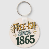 Retro Free-ish sinds 1865 Juneteenth Sleutelhanger (Achterkant)