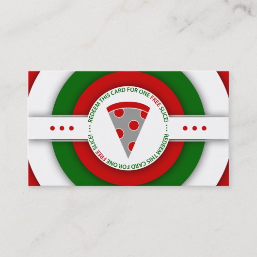 retro FREE PIZZA SLICE coupon (Voorkant)
