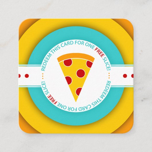 retro FREE PIZZA SLICE coupon (Voorkant)