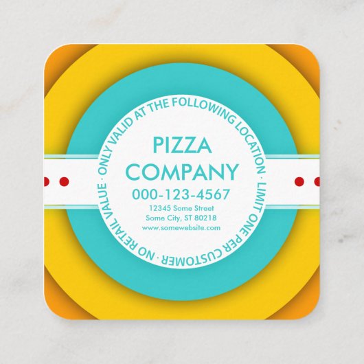 retro FREE PIZZA SLICE coupon (Achterkant)