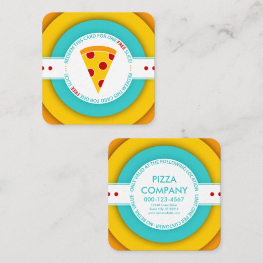 retro FREE PIZZA SLICE coupon (Voorkant / Achterkant)