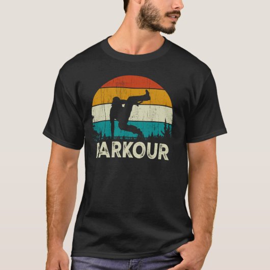  Retro Free Runner Gratis Hardloop Traceur Par T-shirt (Voorkant)