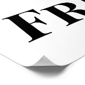 Retro Freedom Black White Pop Art Running Horse Poster (Hoek)