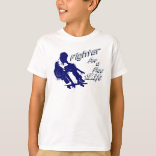 Retro Freedom Fighter voor een Free Life Skater T-shirt