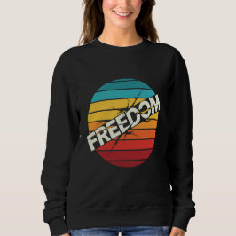 Retro Freedom Grafische T-Shirt – Vintage Typograf