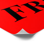 Retro Freedom Red Black Pop Art met paarden Poster (Hoek)