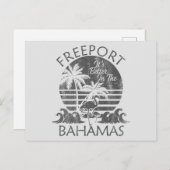 Retro Freeport Bahama's Briefkaart Vakantie Cruise (Voorkant / Achterkant)
