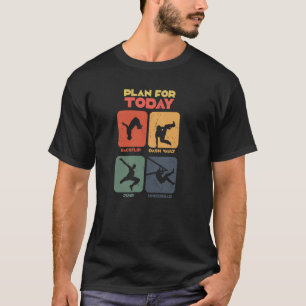 Retro Freerunner Acrobat-plan voor vandaag Parkour T-shirt