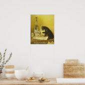 Retro French Absinthe Bourgeois Black Cat Poster (Keuken)