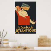 Retro French beer & Le Bon Bock Poster (Keuken)