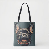 Retro French Bulldog Tote Bag (Voorkant)