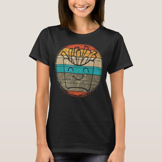 Retro French Fries 1 T-shirt (Voorkant)