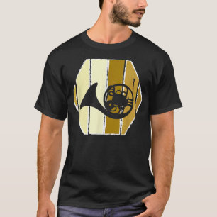 Retro French Horn Marching Band -  Brass Ho T-shirt