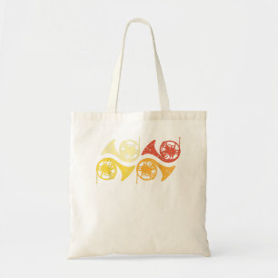Retro French Hornist Brass Instrument Tote Bag
