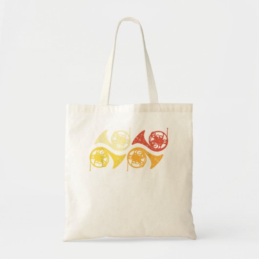 Retro French Hornist Brass Instrument Tote Bag (Voorkant)