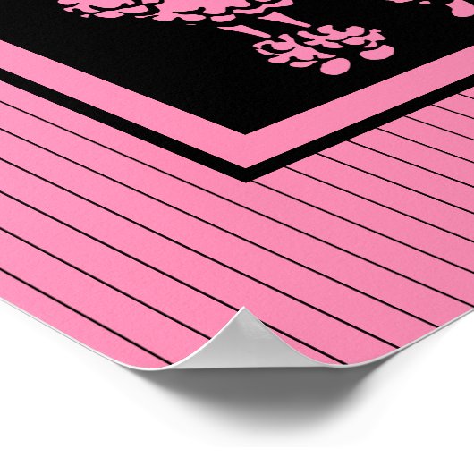 Retro French Pink Poodle Poster Wall Art Gift (Hoek)