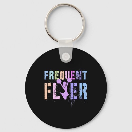 Retro frequente vlieger cheerleaderteam cheerleade sleutelhanger (Voorkant)