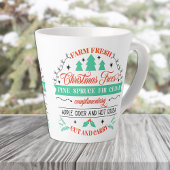 Retro Fresh Cut kerstbomen Advertisement Latte Mok
