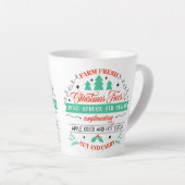 Retro Fresh Cut kerstbomen Advertisement Latte Mok (Rechterhoek)