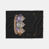 Retro Freshly Boo'd Coffee Lovers Boujee Ghost Hal Fleece Deken (Voorkant (Horizontaal))