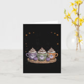 Retro Freshly Boo'd Coffee Lovers Boujee Ghost Hal Kaart (Gele Bloem)