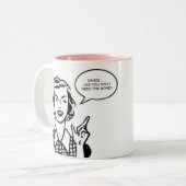 Retro Freudian Slip Tweekleurige Koffiemok (Voorkant links)