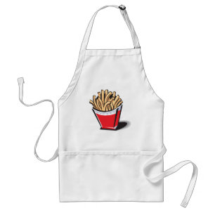 retro friet ontwerp standaard schort