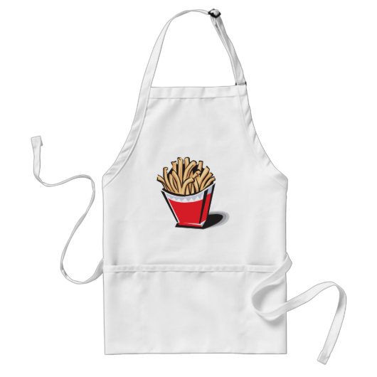 retro friet ontwerp standaard schort (Voorkant)