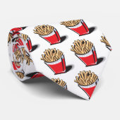 retro frietjes ontwerp stropdas (Opgerold)