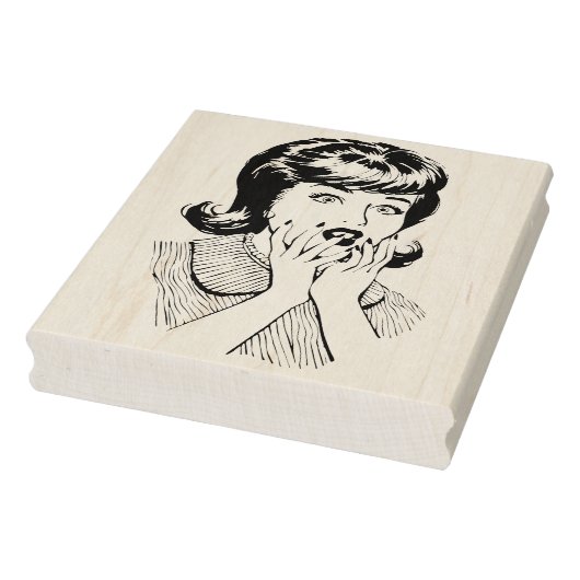 Retro Fright Lady Rubber Art Stamp Rubberstempel (Stempel)