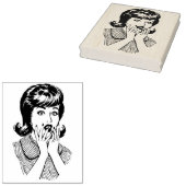 Retro Fright Lady Rubber Art Stamp Rubberstempel (Gestempeld)