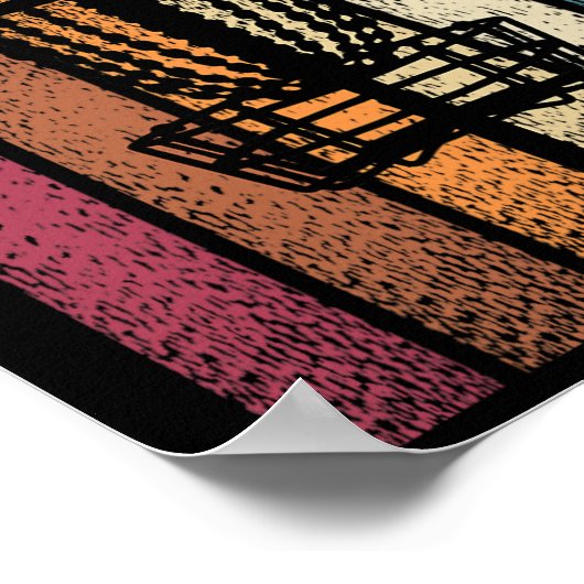 Retro Frisbee Disc Golf _5 Poster (Hoek)