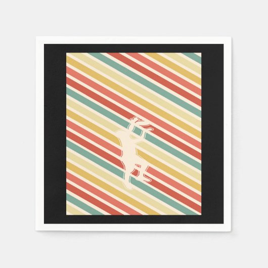 Retro Frisbee Disc Servet (Voorkant)