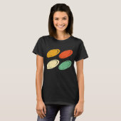 Retro Frisbee Disk Golf Disks Cool Frolfing T-shirt (Voorkant volledig)