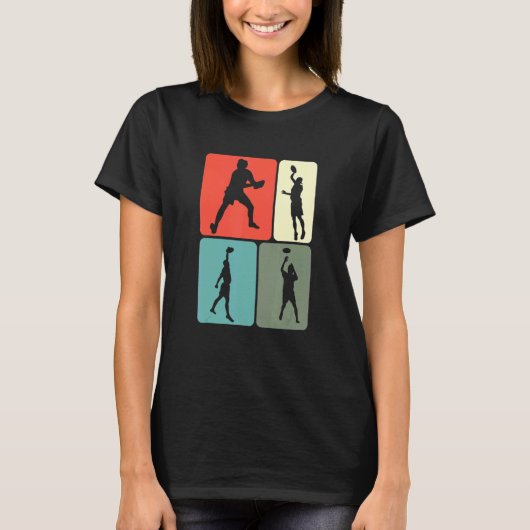 Retro Frisbee Ultimate Frisbee Player Disk Sports T-shirt (Voorkant)
