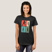 Retro Frisbee Ultimate Frisbee Player Disk Sports T-shirt (Voorkant volledig)