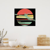 Retro Frisbee voor de Ultimate Frisbee Player Poster (Keuken)