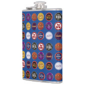Retro frisdrankdop fles, vintage popart heupfles (Links)