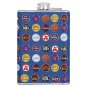 Retro frisdrankdop fles, vintage popart heupfles (Achterkant)